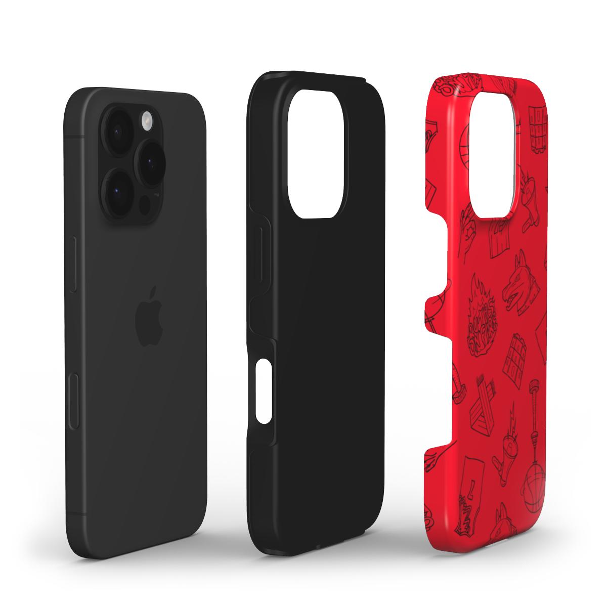 Telefono dėklas „Sticker bomb“ red