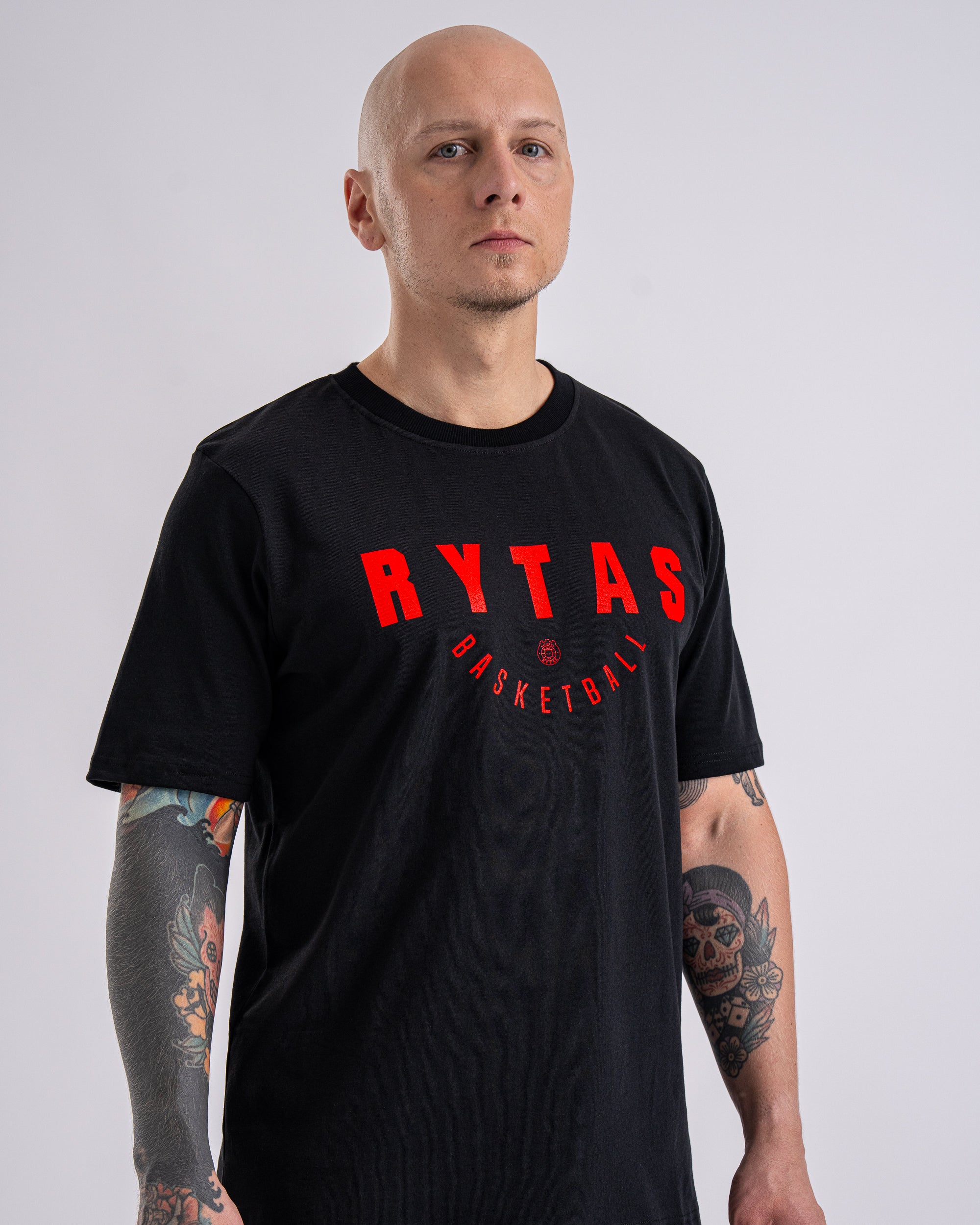 Marškinėliai „RYTAS BASKETBALL”, juodi