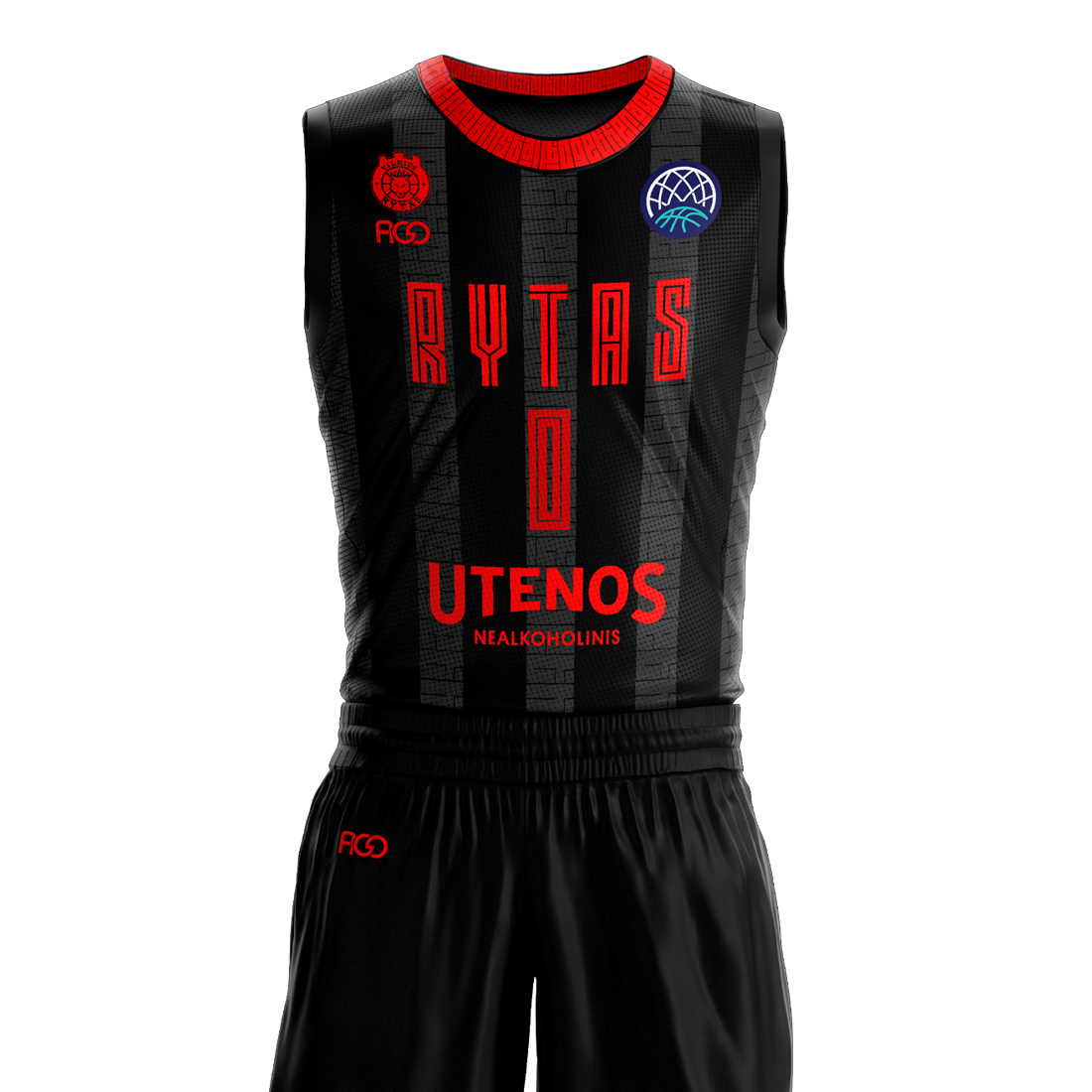 2024-2025 juodi vaikiški žaidybiniai marškinėliai