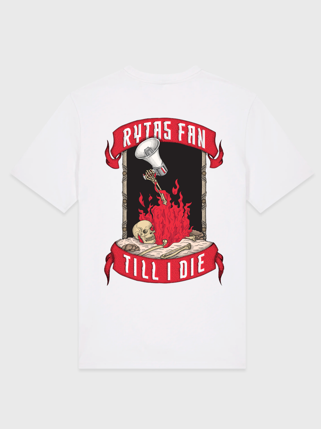 BALTI MARŠKINĖLIAI „RYTAS FAN TILL I DIE”