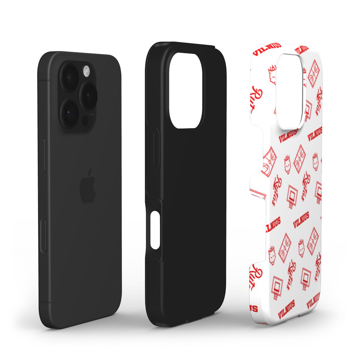 Telefono dėklas „Krepšinis“, baltas