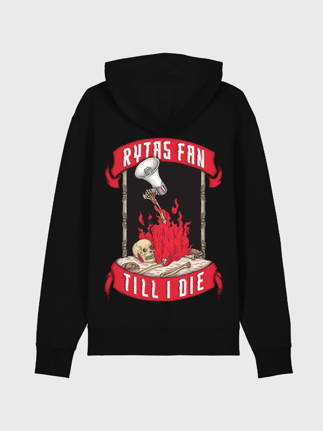 JUODAS DŽEMPERIS „RYTAS FAN TILL I DIE”