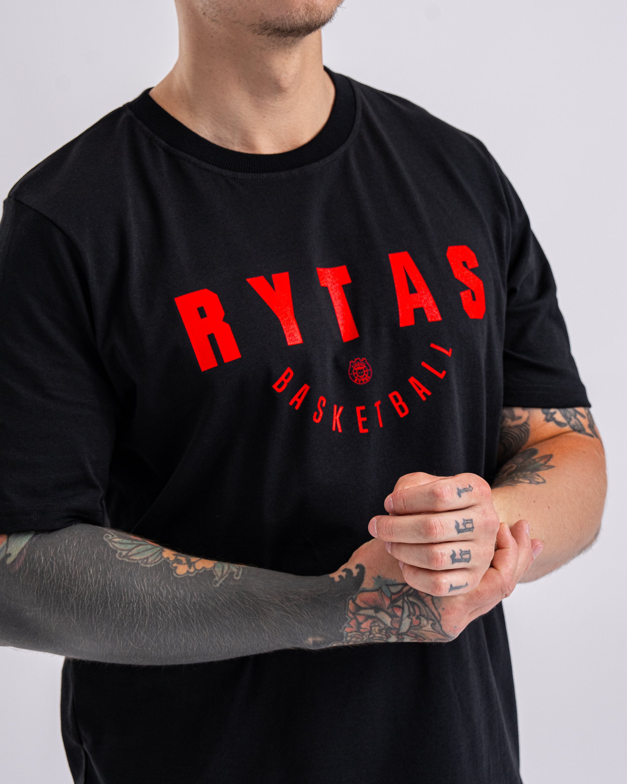 Marškinėliai „RYTAS BASKETBALL”, juodi