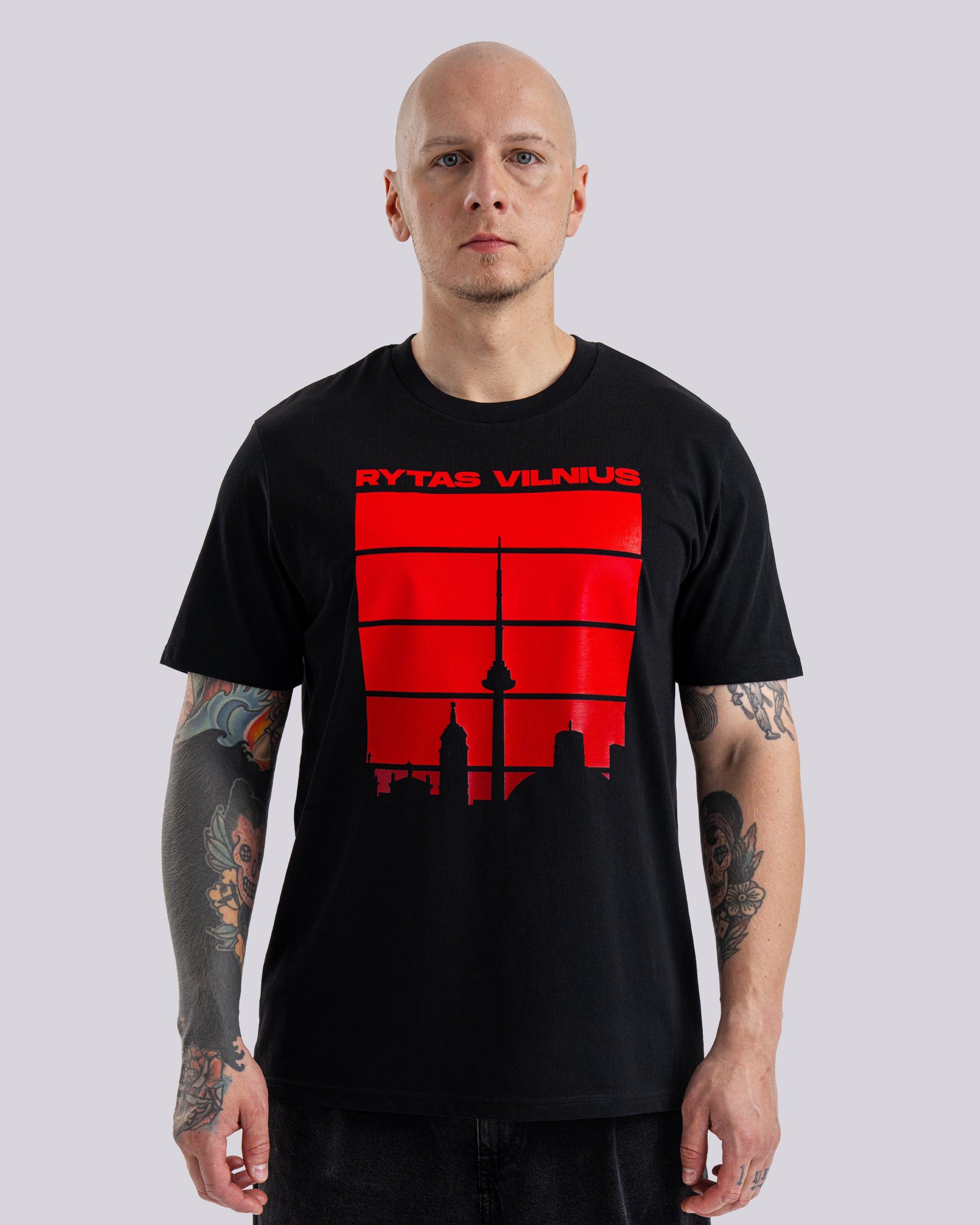 Marškinėliai RYTAS VILNIUS, juodi