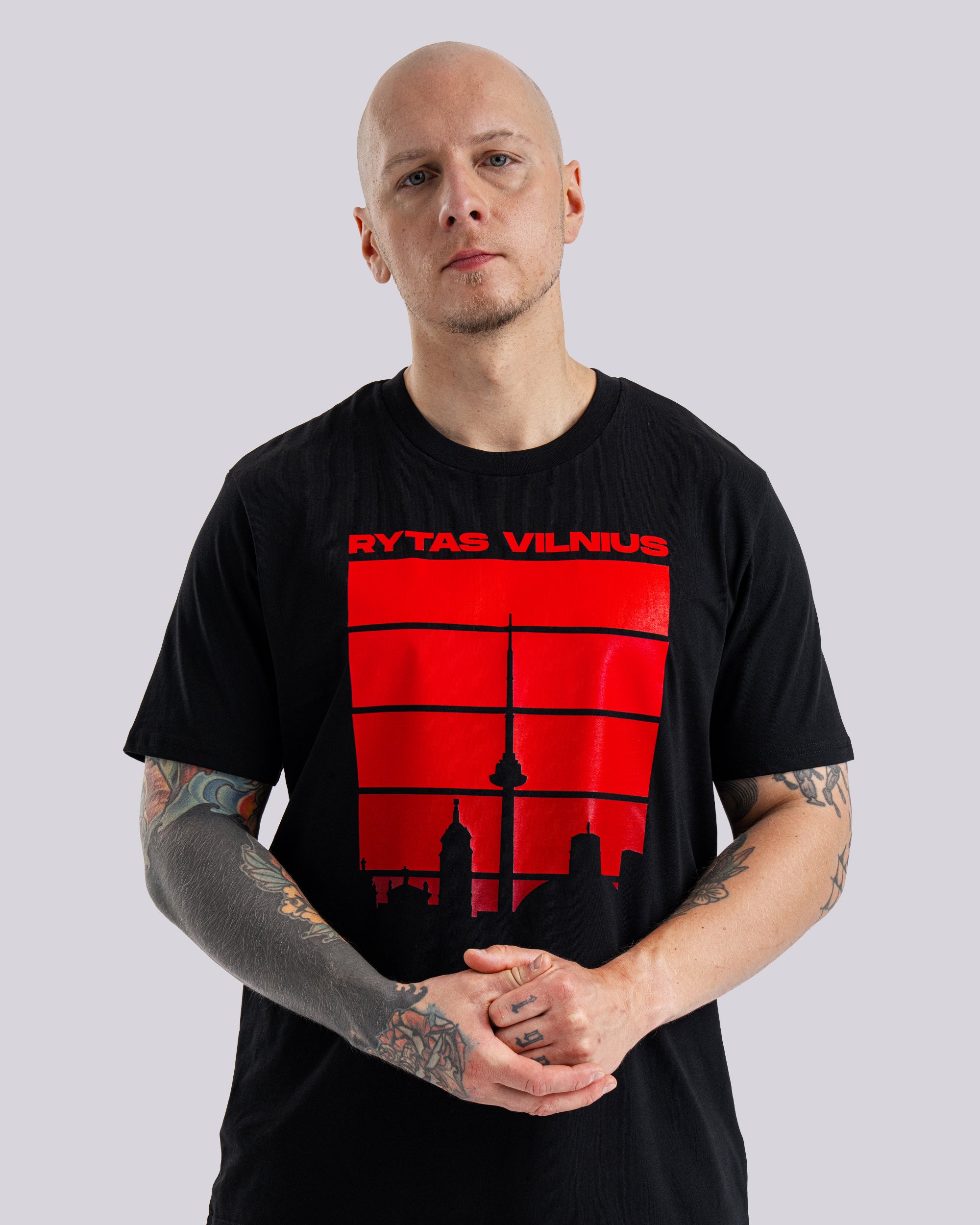 Marškinėliai RYTAS VILNIUS, juodi