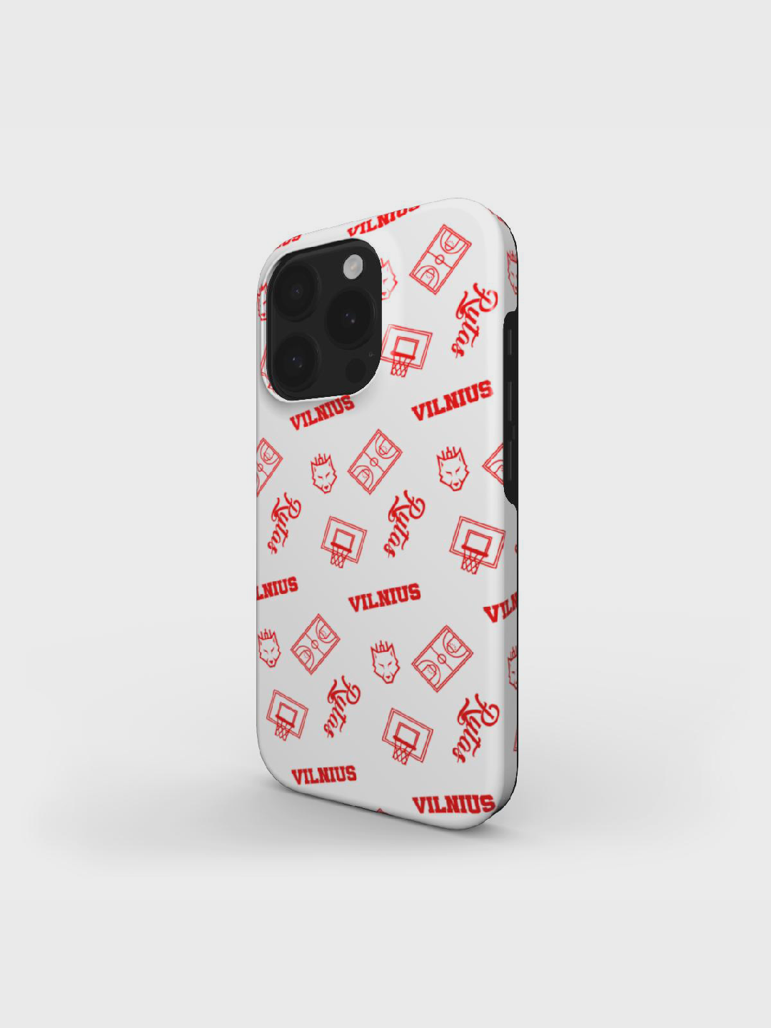 Telefono dėklas „Krepšinis“, baltas