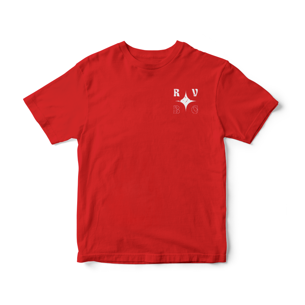 Raudoni marškinėliai „RVBC“