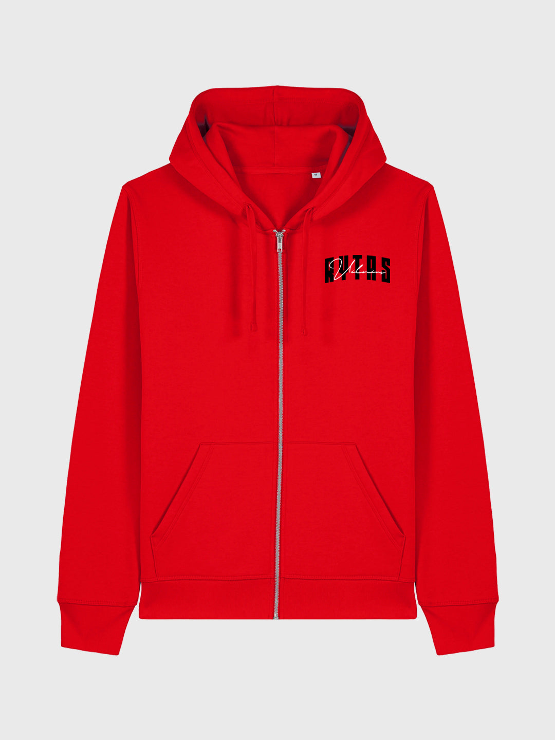 Džemperis su užtrauktuku „Rytas“, raudonas