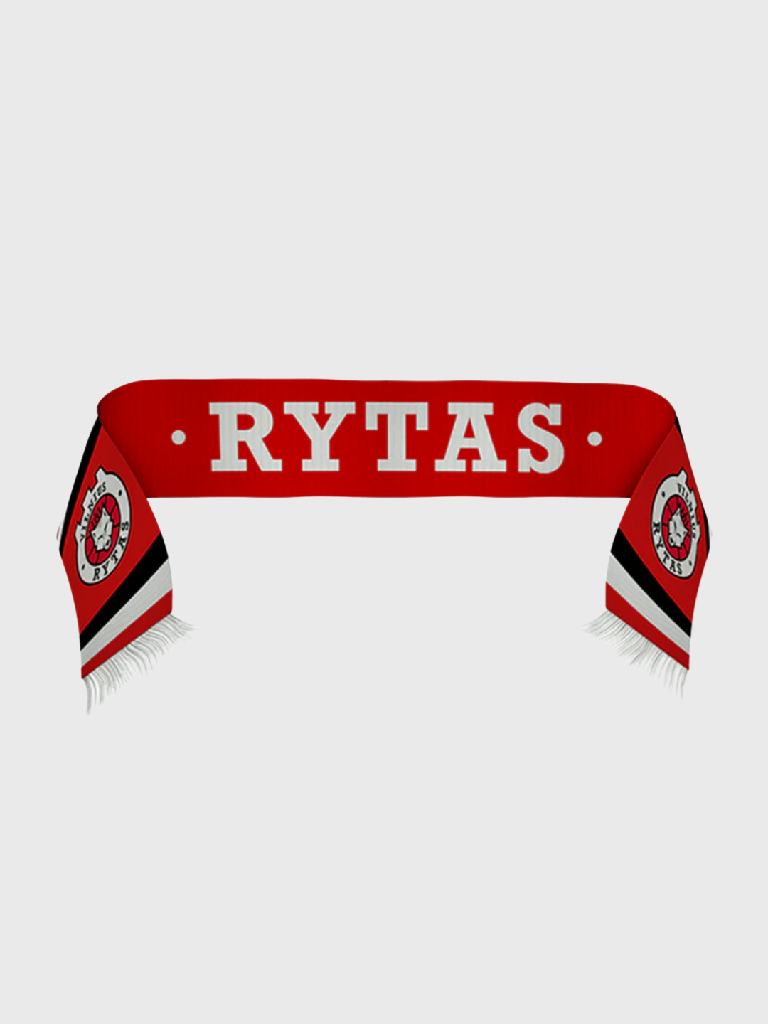 Šalikas „Rytas“, raudonas, megztas