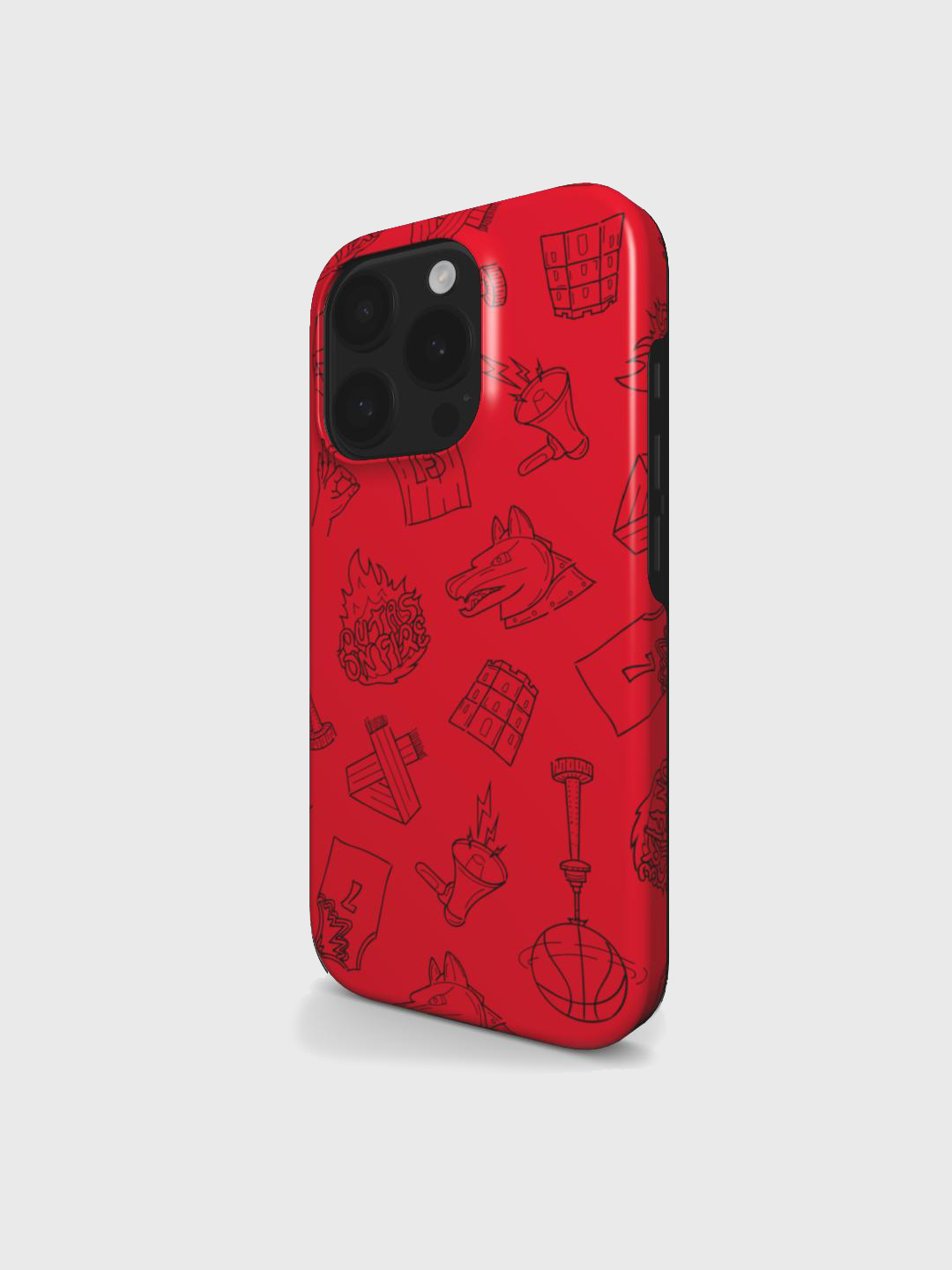 Telefono dėklas „Sticker bomb“ red